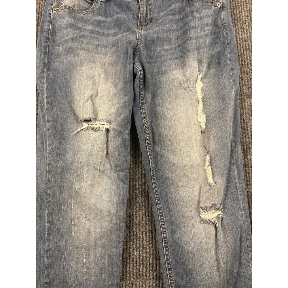 The Limited Slim Boyfriend Jeans Womens Size 10  Medium Wash‎ Distressed Denim